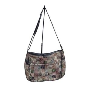 SAS Vintage Made in USA Tapestry Shoulder Bag‎ Quilted Patchwork Handbag Purse